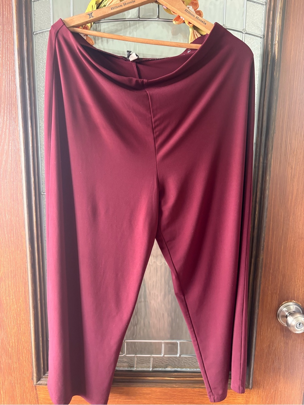 Alfani Women’s Wide Leg Jumpsuit Pants in Burgundy